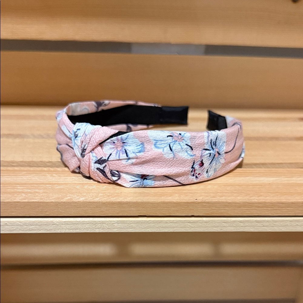 Floral Pink Knot Headband - Women's Accessory